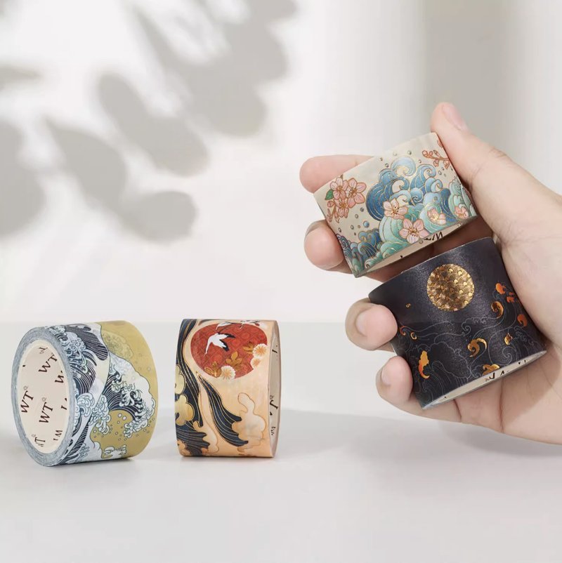 云岸石浪 和纸胶带 5米卷 4卷套装 - 纸胶带 - 纸 多色