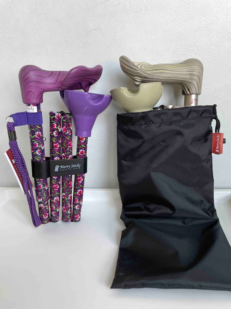 自立式折叠手杖专用/ 品牌束口尼龙袋/ 大 - 手提包/手提袋 - 尼龙 