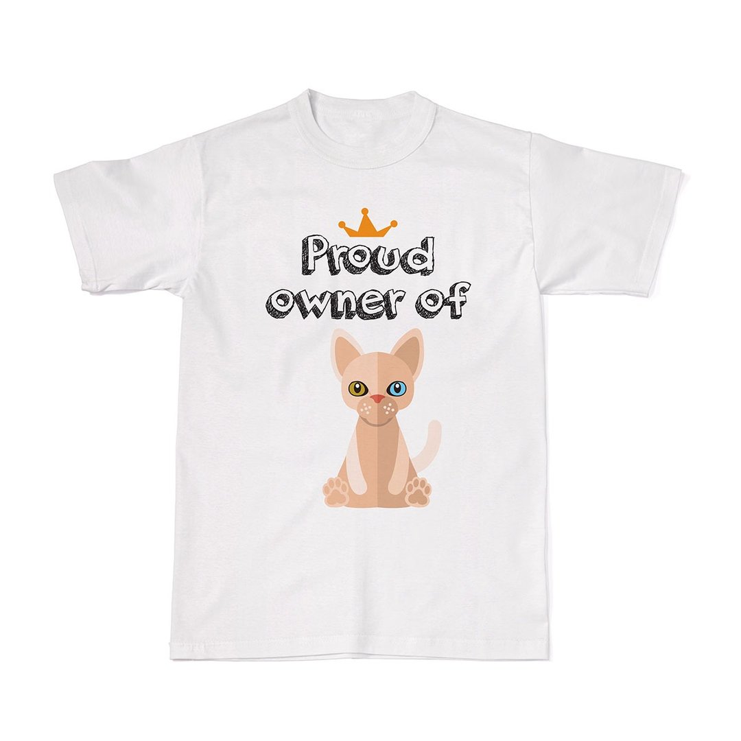 Proud Cat Owners Tees - Sphynx Cat - 女装 T 恤 - 棉 白色
