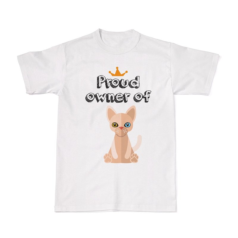 Proud Cat Owners Tees - Sphynx Cat - 女装 T 恤 - 棉．麻 白色