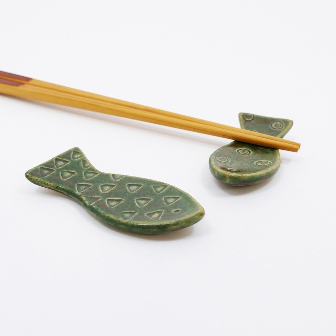 小鱼筷架 (2款任选) - 筷子/筷架 - 陶 绿色