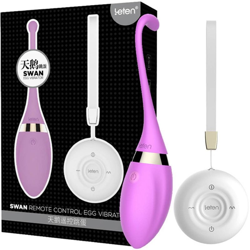 香港LETEN 隐形宝贝系列 天鹅 无线遥控情趣跳蛋/USB充电 紫色 - 情趣用品 - 硅胶 紫色