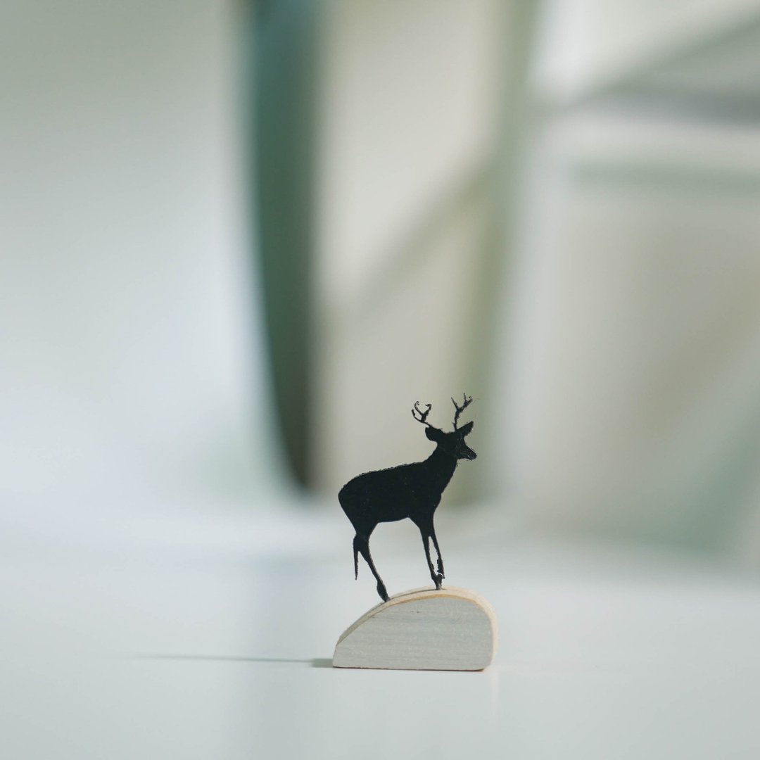 Little animal figures decorative items Set of 1 piece - 摆饰 - 木头 咖啡色