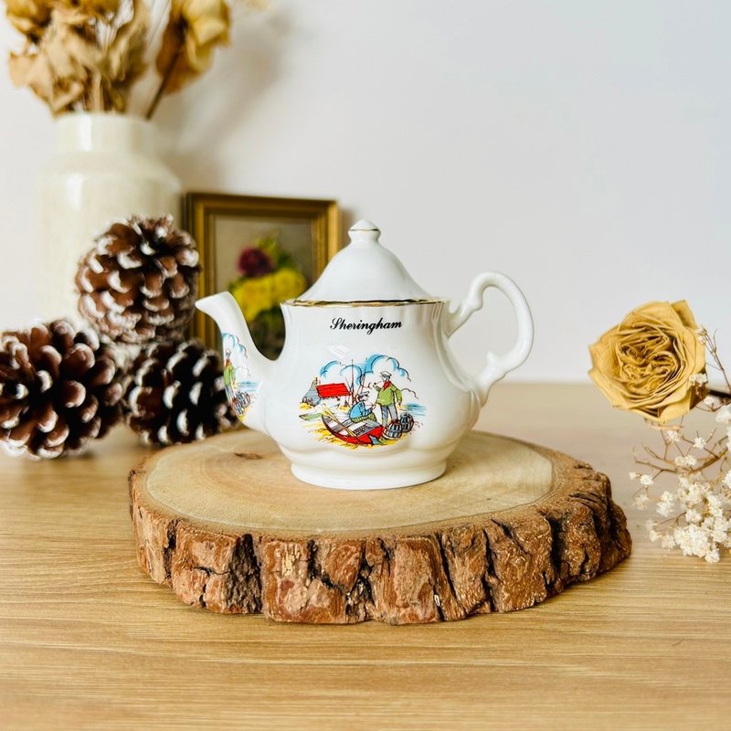 英国老件迷你纹章茶壶 - 摆饰 - 瓷 