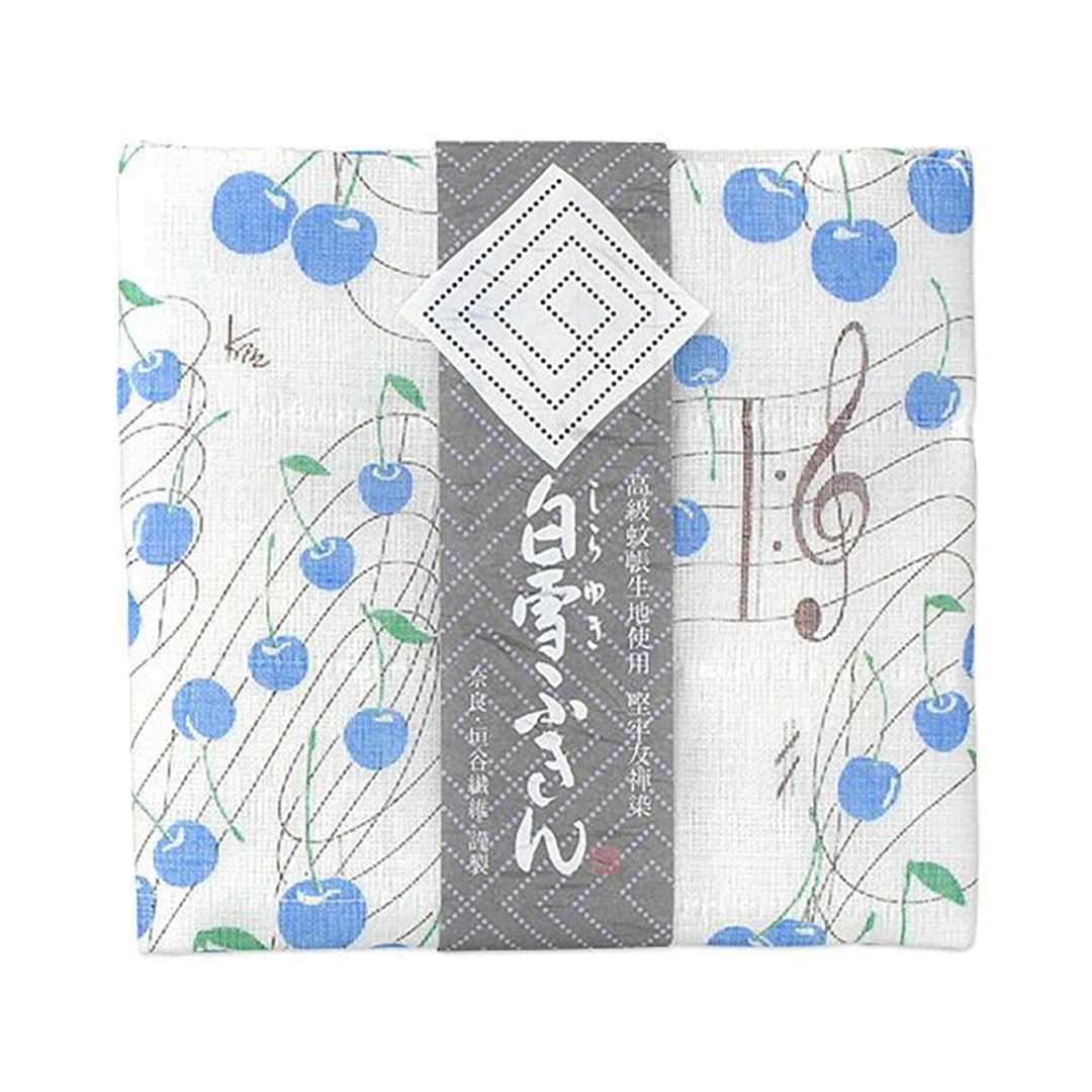 京友禅染万用巾 / 樱桃蓝色 - 餐垫/桌巾 - 棉 蓝色