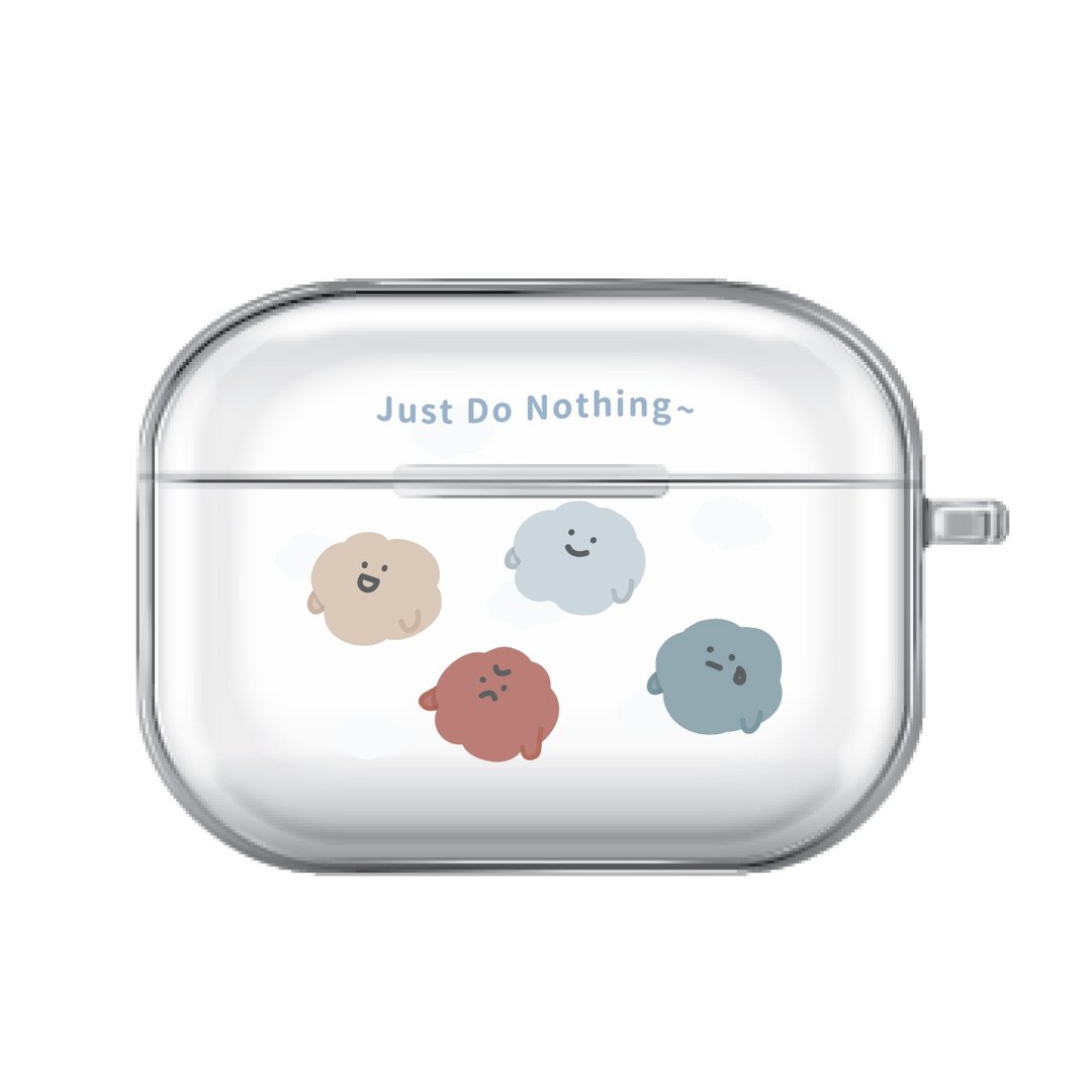 Do Nothing-AirPods1/2/3/4/Pro/Pro2/Pro3 韩国连体耳机壳 - 耳机收纳 - 塑料 透明