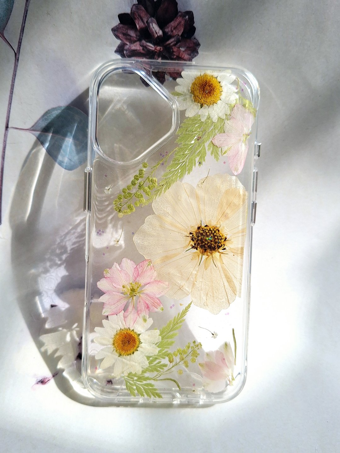 手作押花手机保护壳| 订制 | Apple iPhone 16 - 手机壳/手机套 - 塑料 多色
