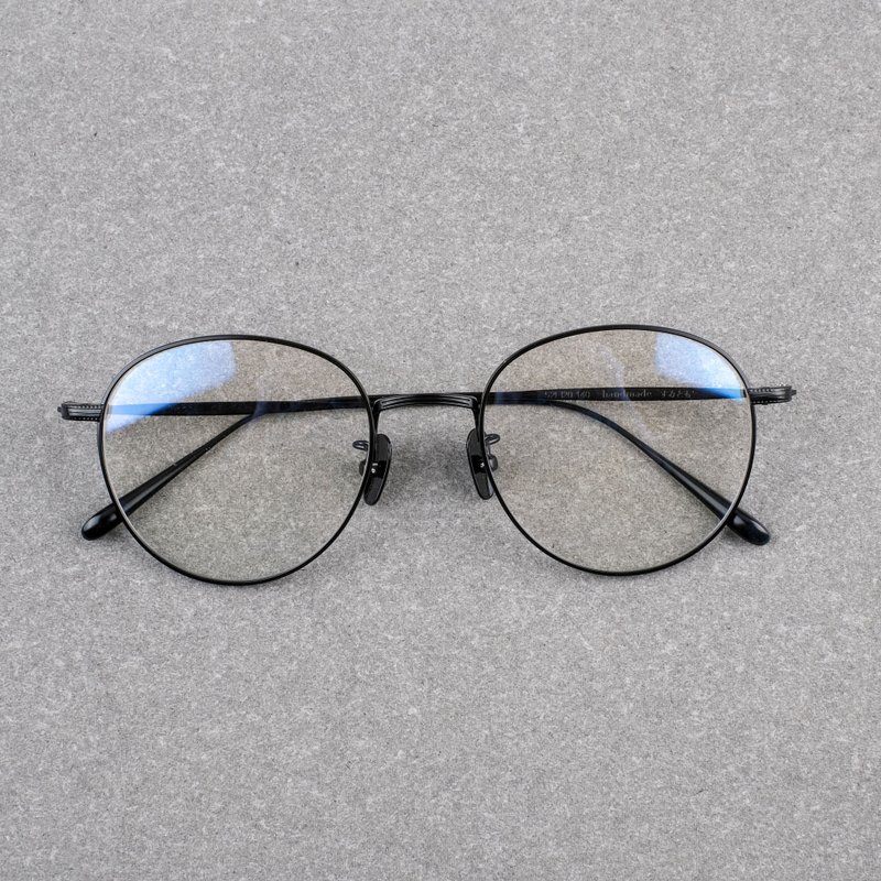 大款全钛金属镜框 大框 超轻量镜框 男女眼镜 黑 - 眼镜/眼镜框 - 其他金属 黑色
