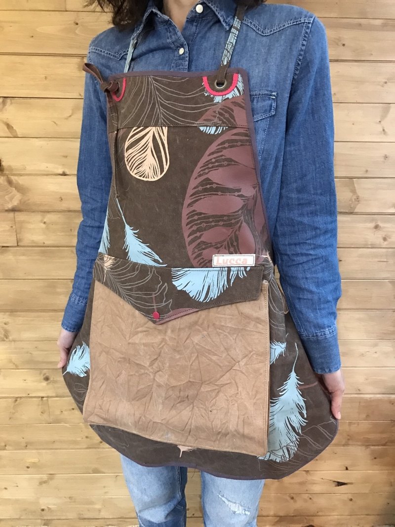 手工绢印短版围裙 - 围裙 - 其他材质 多色