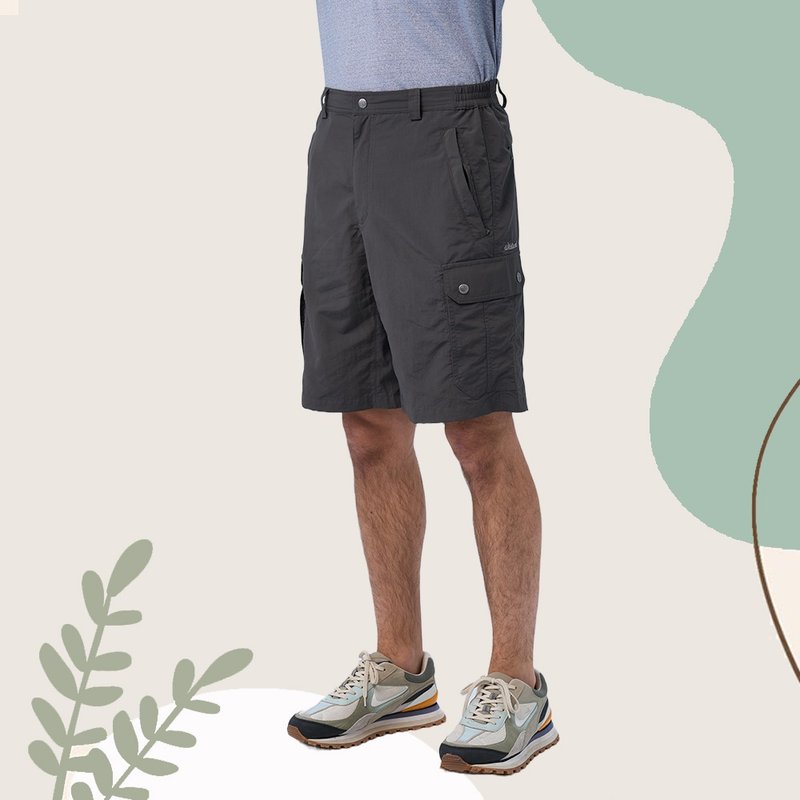 【Wildland 荒野】透气抗UV贴袋短裤 男 W1392-117 矿石岩 - 男士短裤 - 聚酯纤维 灰色