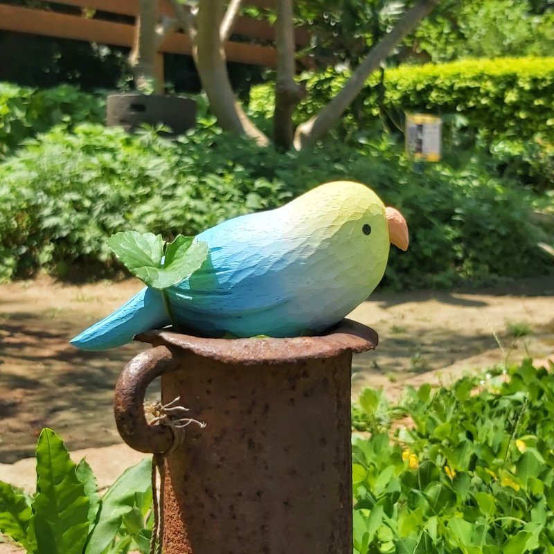 虎皮鹦鹉 木雕(无现货/需订购) - 玩偶/公仔 - 木头 多色