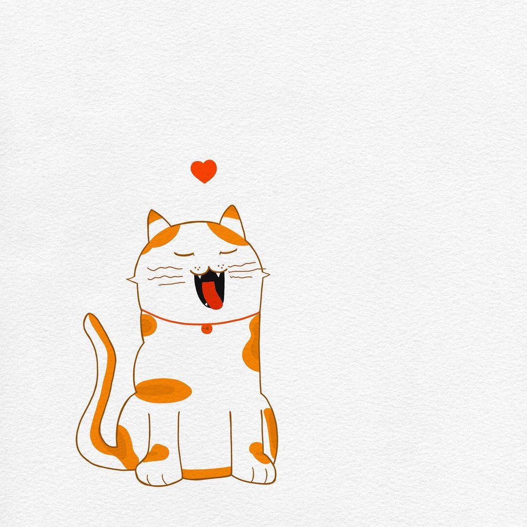 可爱猫咪酷卡/数位创作/立即下载 - 电子手绘真人画像/绘画/插画 - 其他材质 