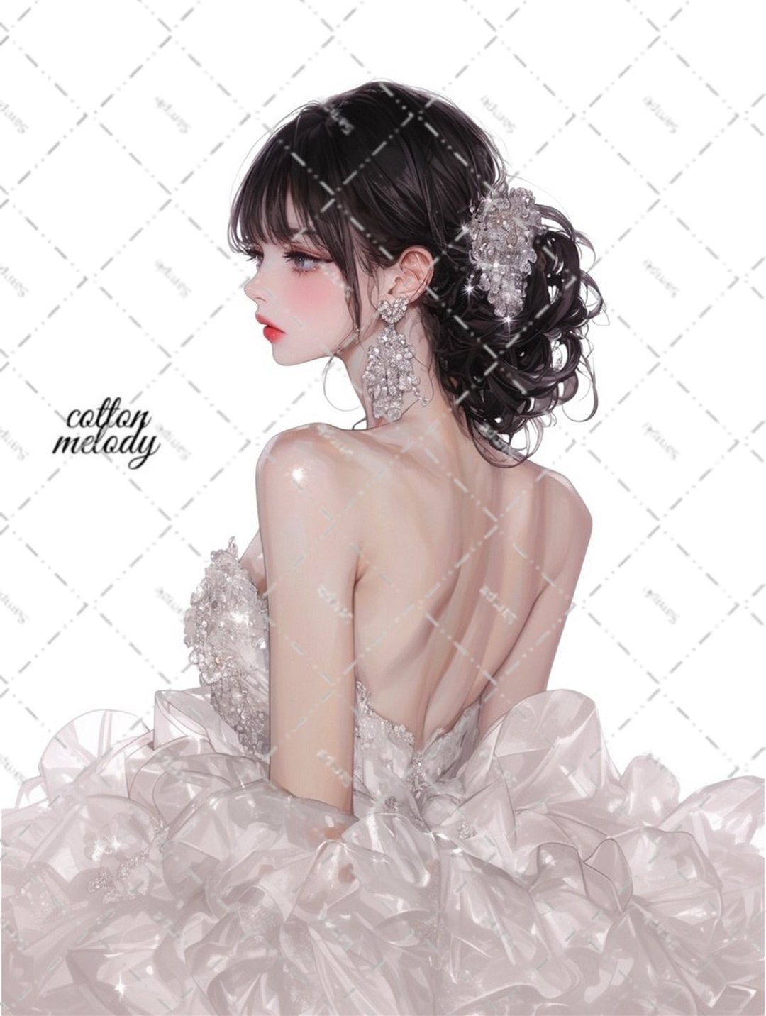 original sticker no.6466 人物贴纸 原创贴纸 人物贴纸 女孩贴纸 原创人物贴纸 - 贴纸 - 纸 