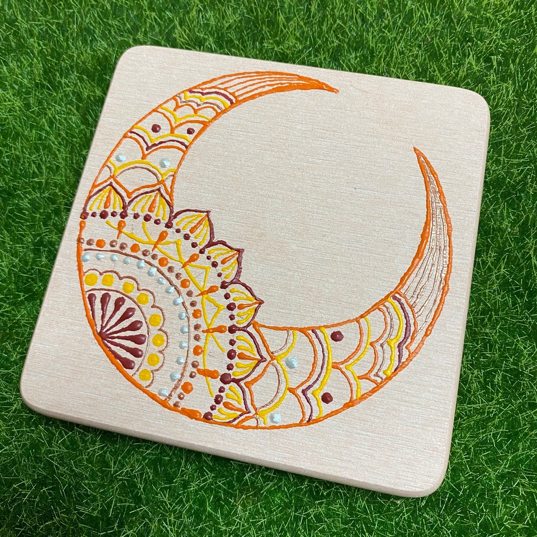 Henna彩绘杯垫课程 - 插画/绘画/写字 - 陶 