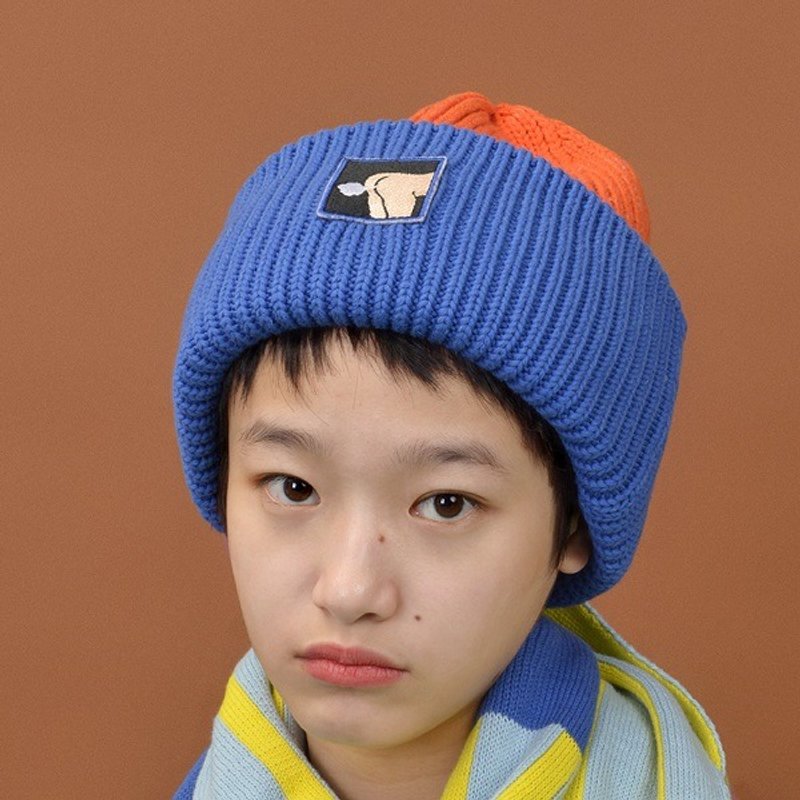 YIZISTORE毛线帽女百搭拼色青年情侣针织帽秋冬护耳休闲帽 - 帽子 - 其他材质 