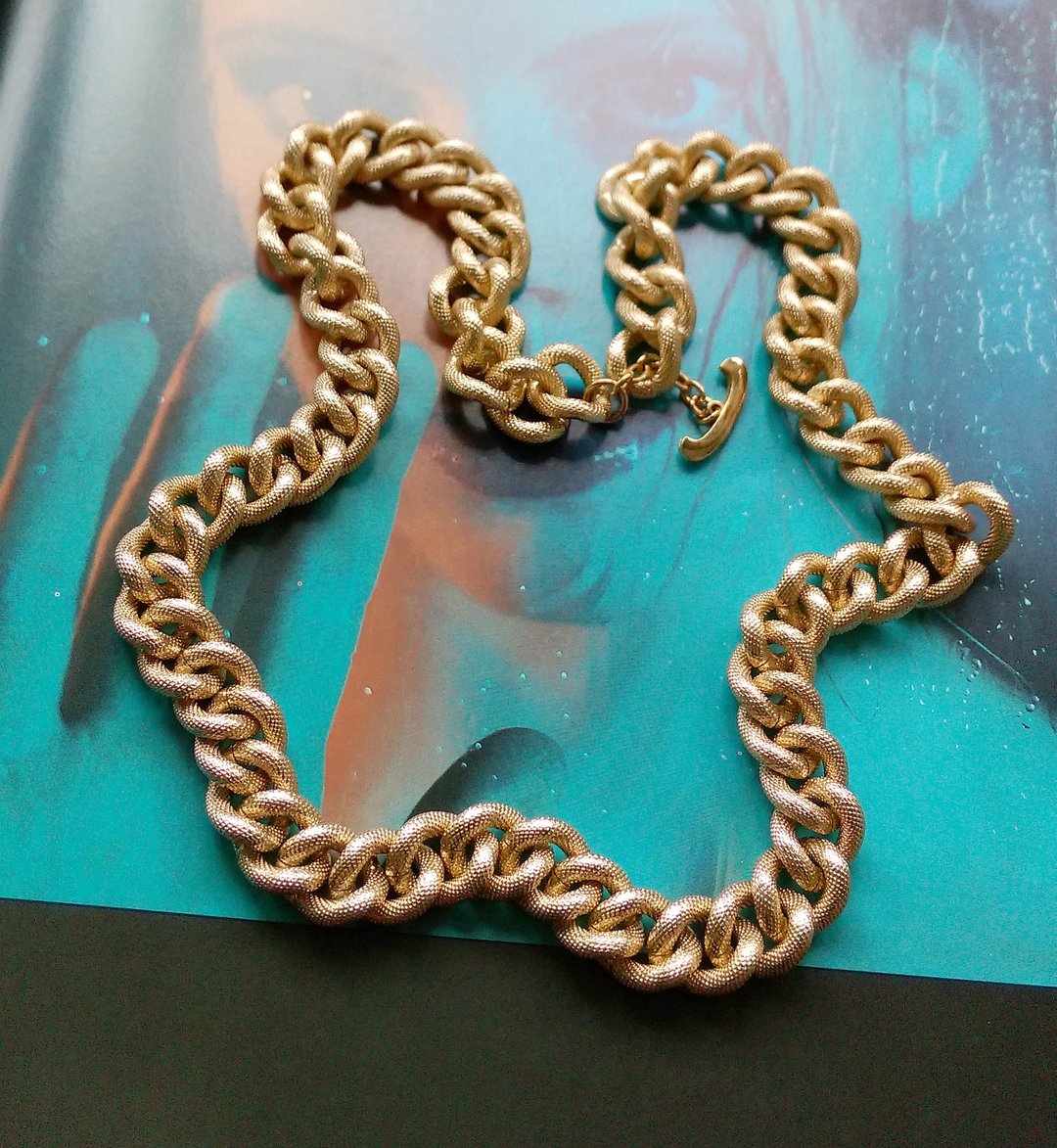 淡金 绳索 麻绳 简约 项链。西洋古董饰品 - 项链 - 其他金属 金色