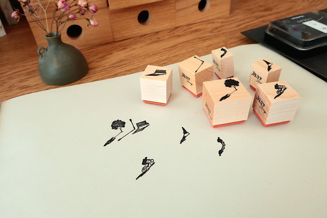People going home　stamp - 印章/印台 - 橡胶 