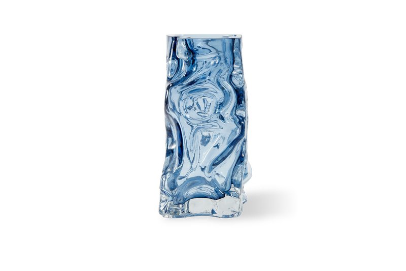 蓝色冰晶花瓶【POLSPOTTEN】 - 花瓶/陶器 - 玻璃 