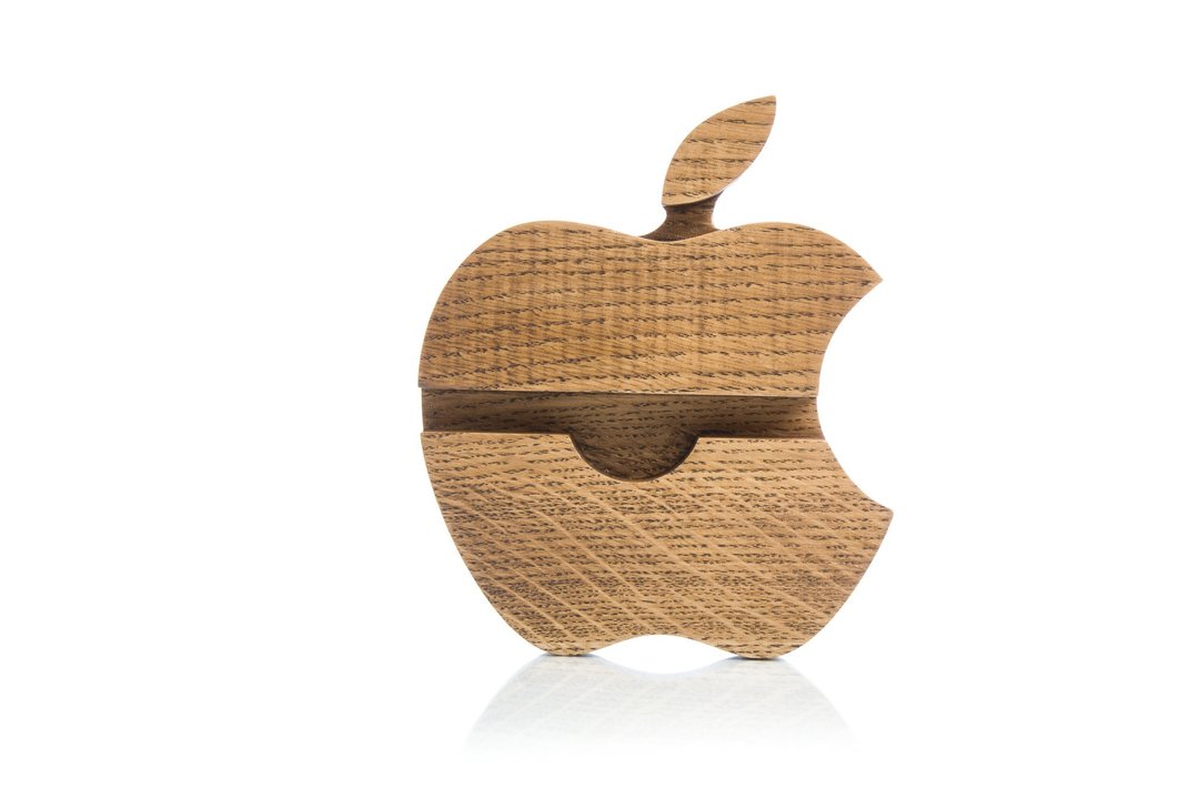 iPhone stand iPad holder Docking station Solid wood tablet stand - 手机座/防尘塞 - 木头 