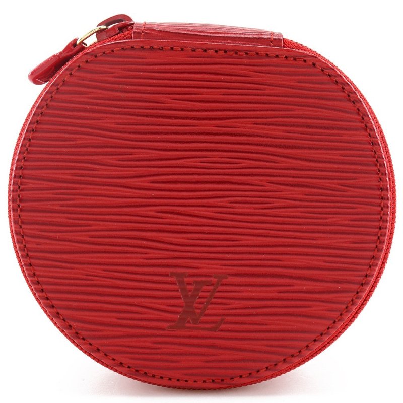 【日本直送】路易威登 LOUIS VUITTON Ecrin Bijoux 10 化妆包 珠宝盒 M48217 Epi 皮革 Castilian Red 红色【二手】 - 化妆包/杂物包 - 真皮 红色