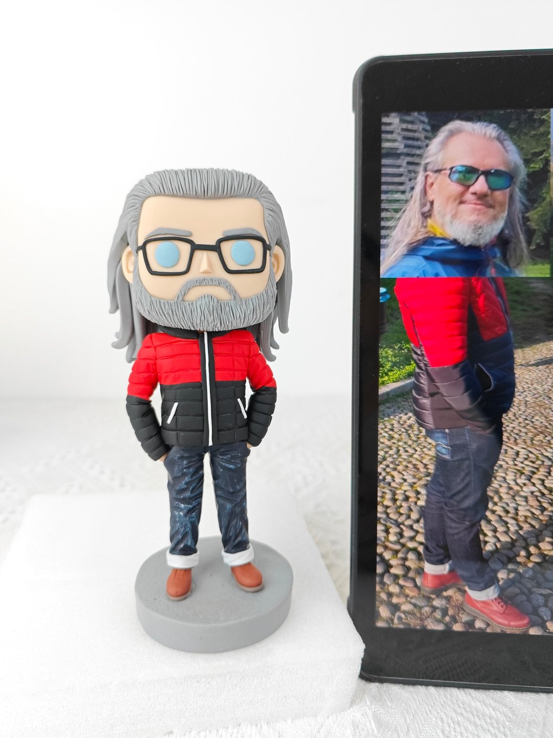 纯手工定制美国Funko Pop 自画肖像公仔娃娃男朋友老公生日礼物 - 玩偶/公仔 - 粘土 多色