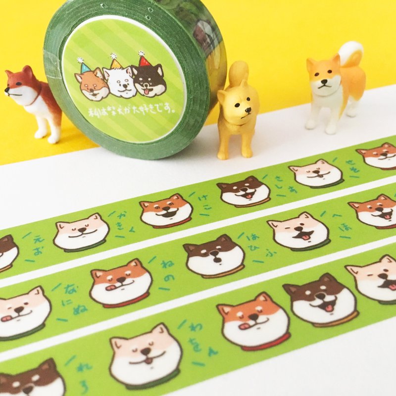 跟着柴学50音 / 纸胶带 - 纸胶带 - 纸 绿色