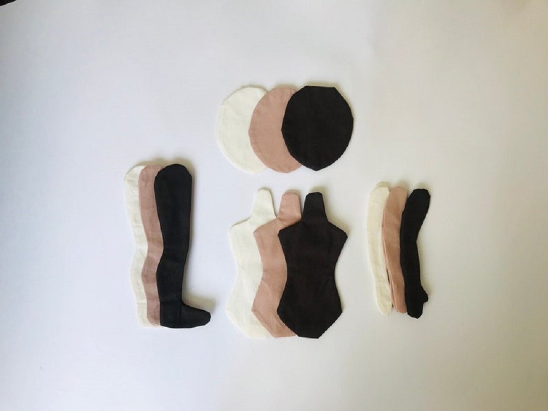 3 blank doll body 10,43 inches 26,5 cm rag doll body - 编织/刺绣/羊毛毡/裁缝 - 棉．麻 