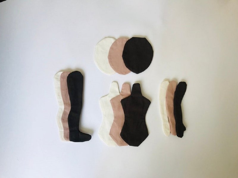 3 blank doll body 10,43 inches 26,5 cm rag doll body - 编织/刺绣/羊毛毡/裁缝 - 棉．麻 