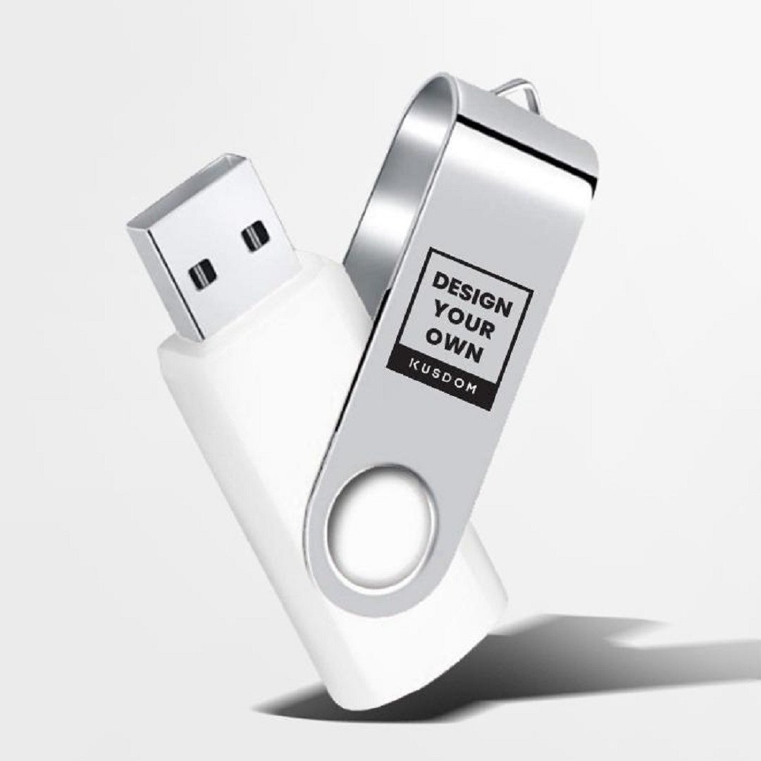 金属旋转USB/20个丨投标会议专用 - U盘 - 其他金属 白色