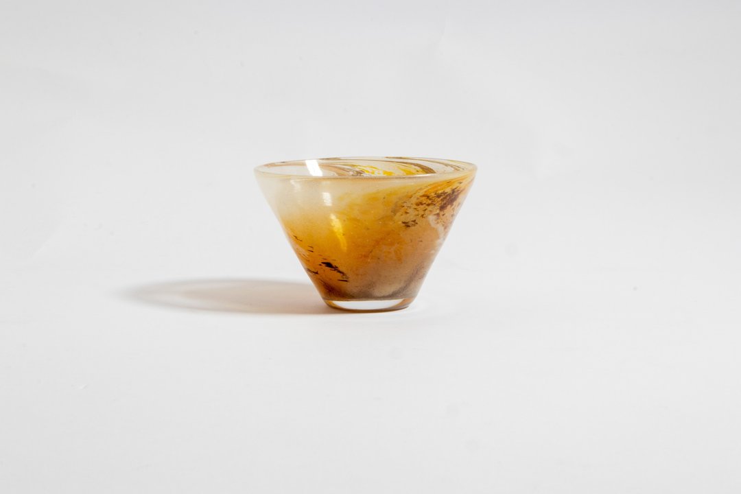 黄彩清酒杯 - 玻璃杯 - 玻璃 橘色