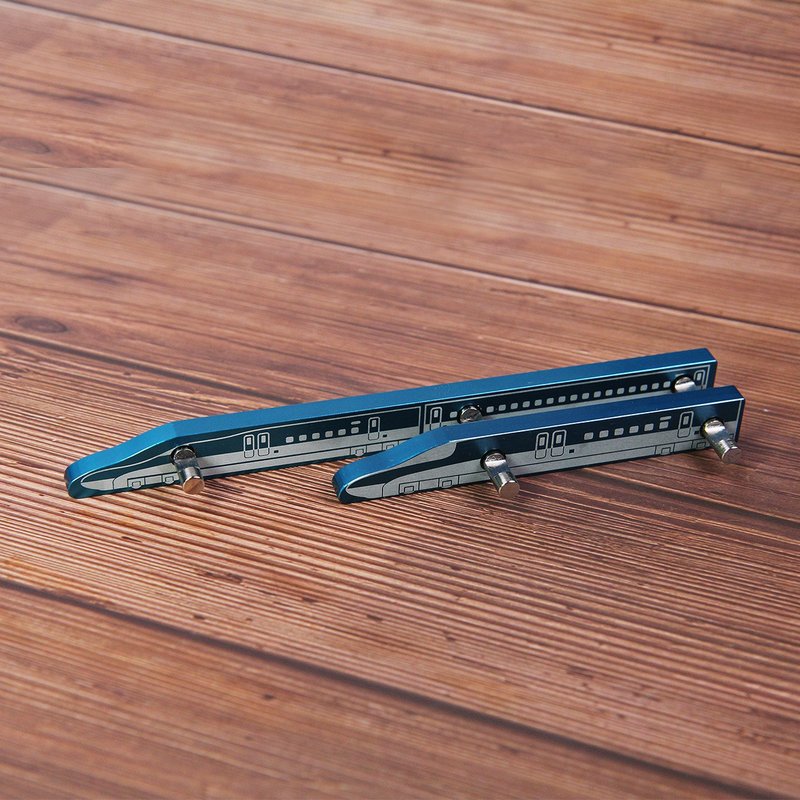 【航太边角料再造】新干线-三孔壁挂磁钉 - 冰箱贴/磁贴 - 铝合金 蓝色