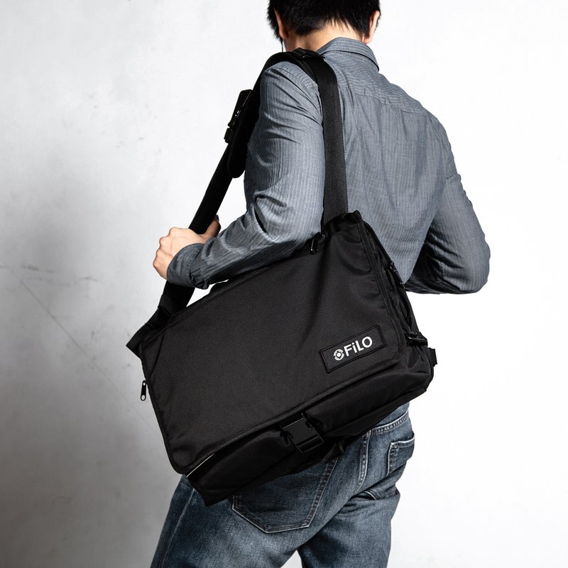 骑行 邮差包 - 侧背包/斜挎包 - 尼龙 黑色