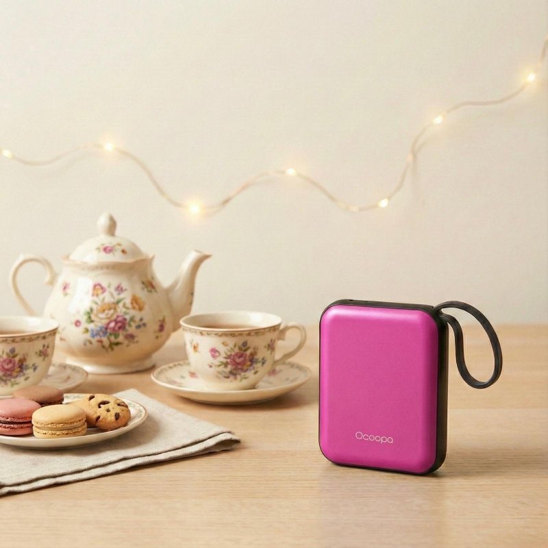 超迷你速热暖手宝│Ocoopa UT5 Nano│长续航暖蛋-玫瑰红 - 其他 - 其他金属 