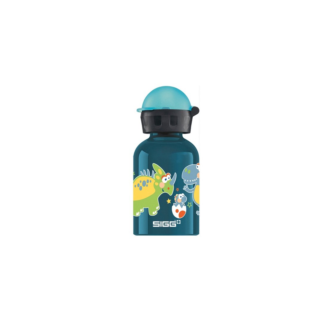 瑞士百年SIGG 儿童冷水壶/防漏水壶 300ml - 小恐龙 - 水瓶/水壶 - 其他金属 多色