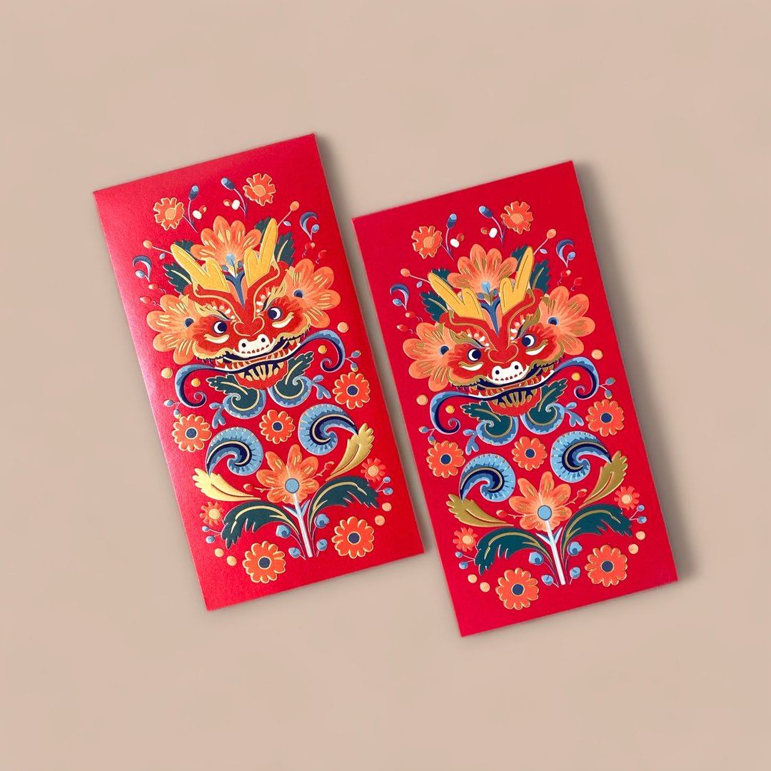 锦华新禧-龙/ 利是封 / 红包/ 10入 - 红包/春联 - 纸 多色
