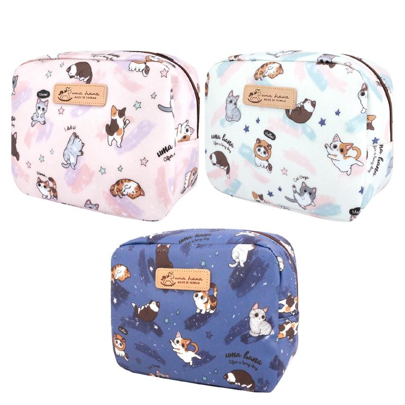 【喵星人-方化妆包】台湾制造旅行万用收纳化妆包防水方化妆包 - 化妆包/杂物包 - 防水材质 