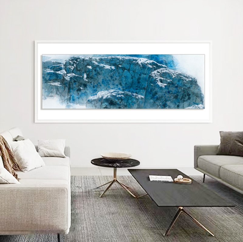 【日月星辰】玄关走廊空间抽象画 限量授权艺术家 林顺雄SUN LIN - 海报/装饰画/版画 - 其他材质 蓝色