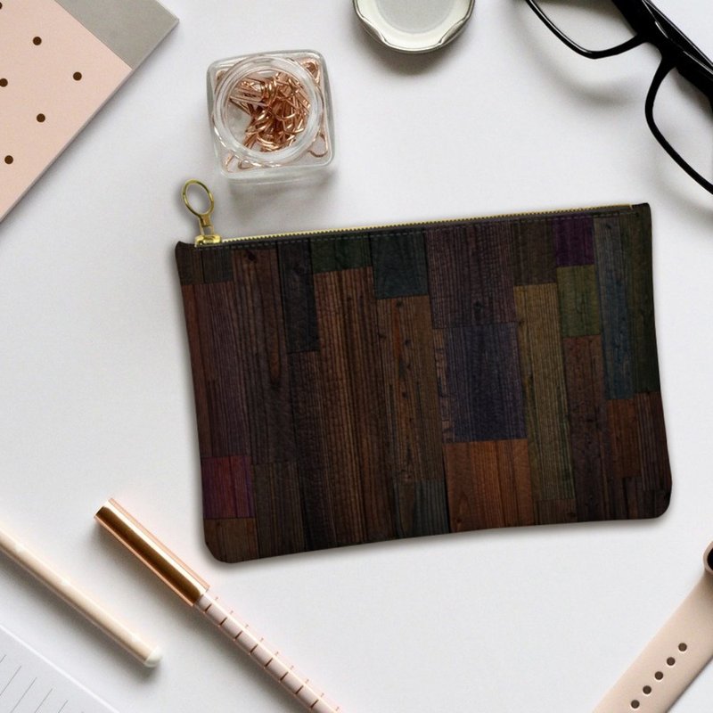 雅致时尚木纹皮革手拿包 真皮 - 手拿包 - 真皮 多色