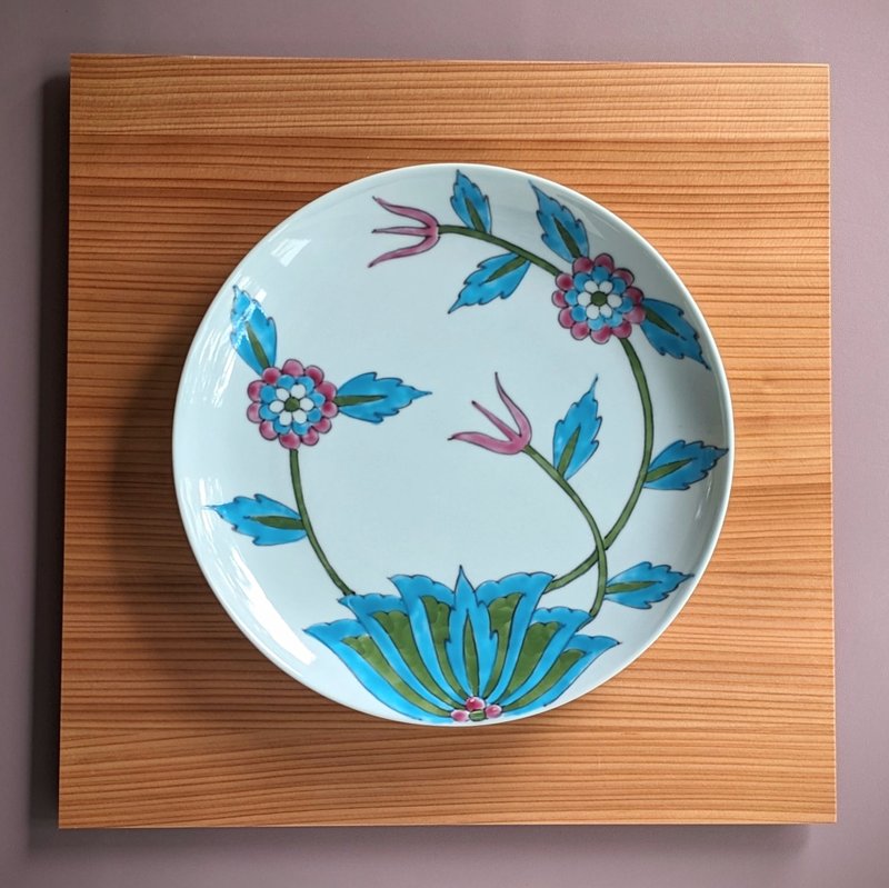 印花棉布 7 寸盘子 - 浅碟/小碟子 - 陶 白色