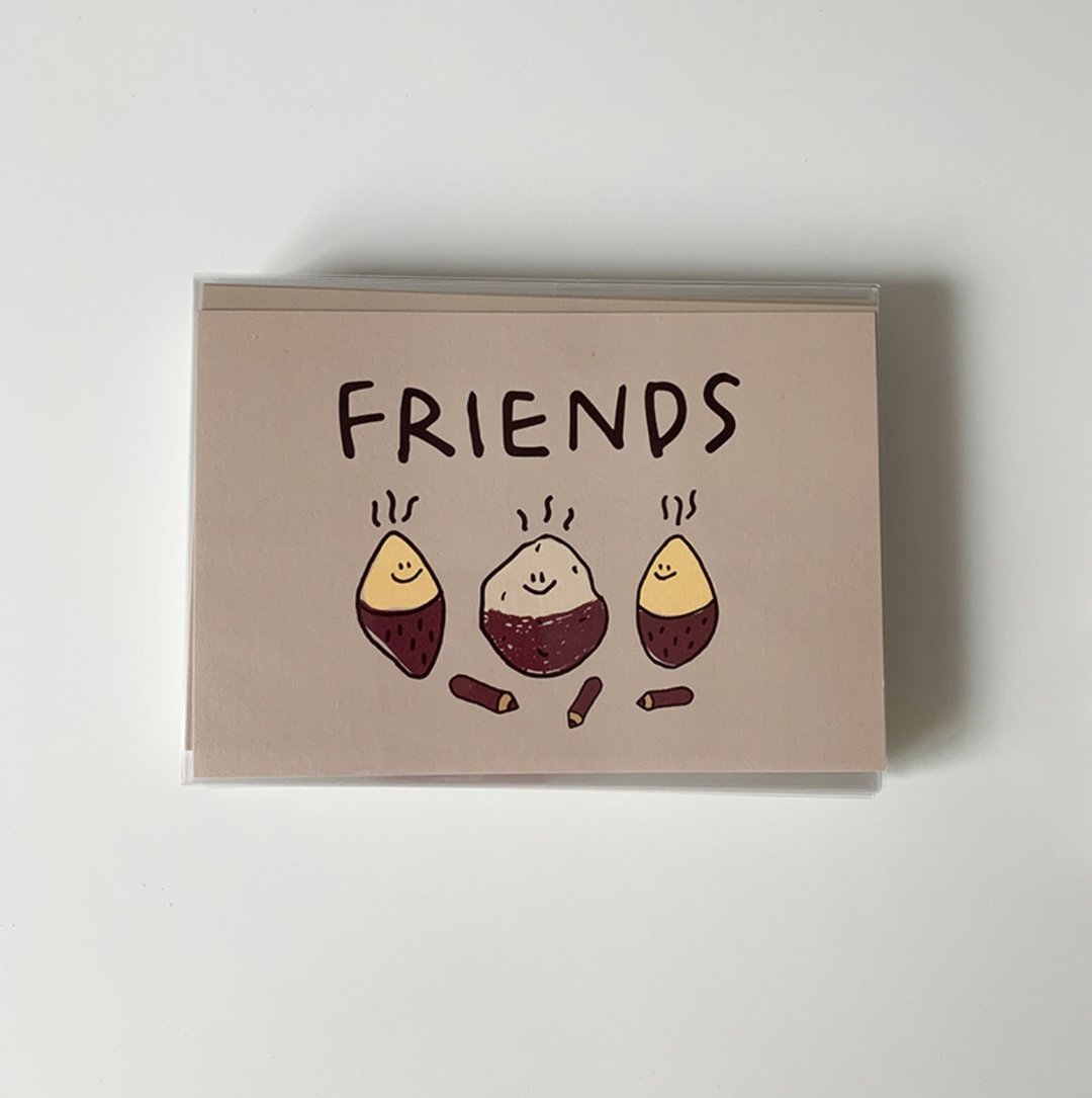 【現貨】Kumi Friends Postcard 蕃薯 明信片 - 卡片/明信片 - 纸 卡其色