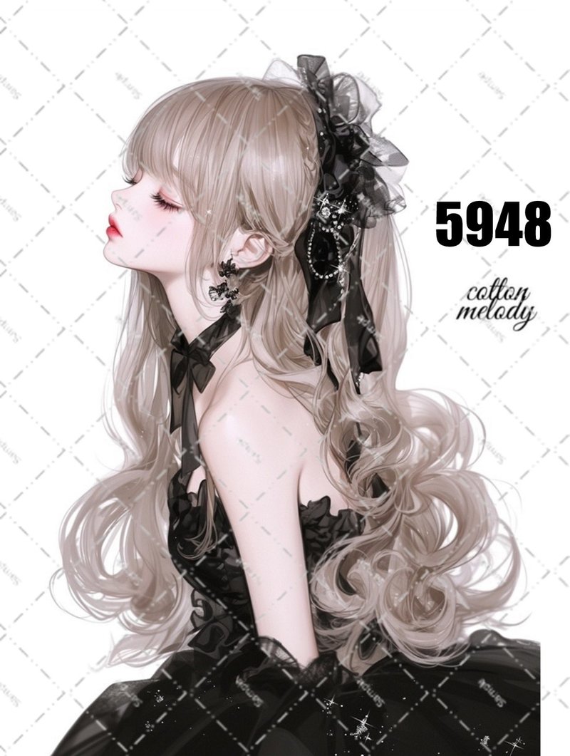 original sticker no.5948 人物贴纸 原创贴纸 人物贴纸 女孩贴纸 原创人物贴纸 - 贴纸 - 纸 