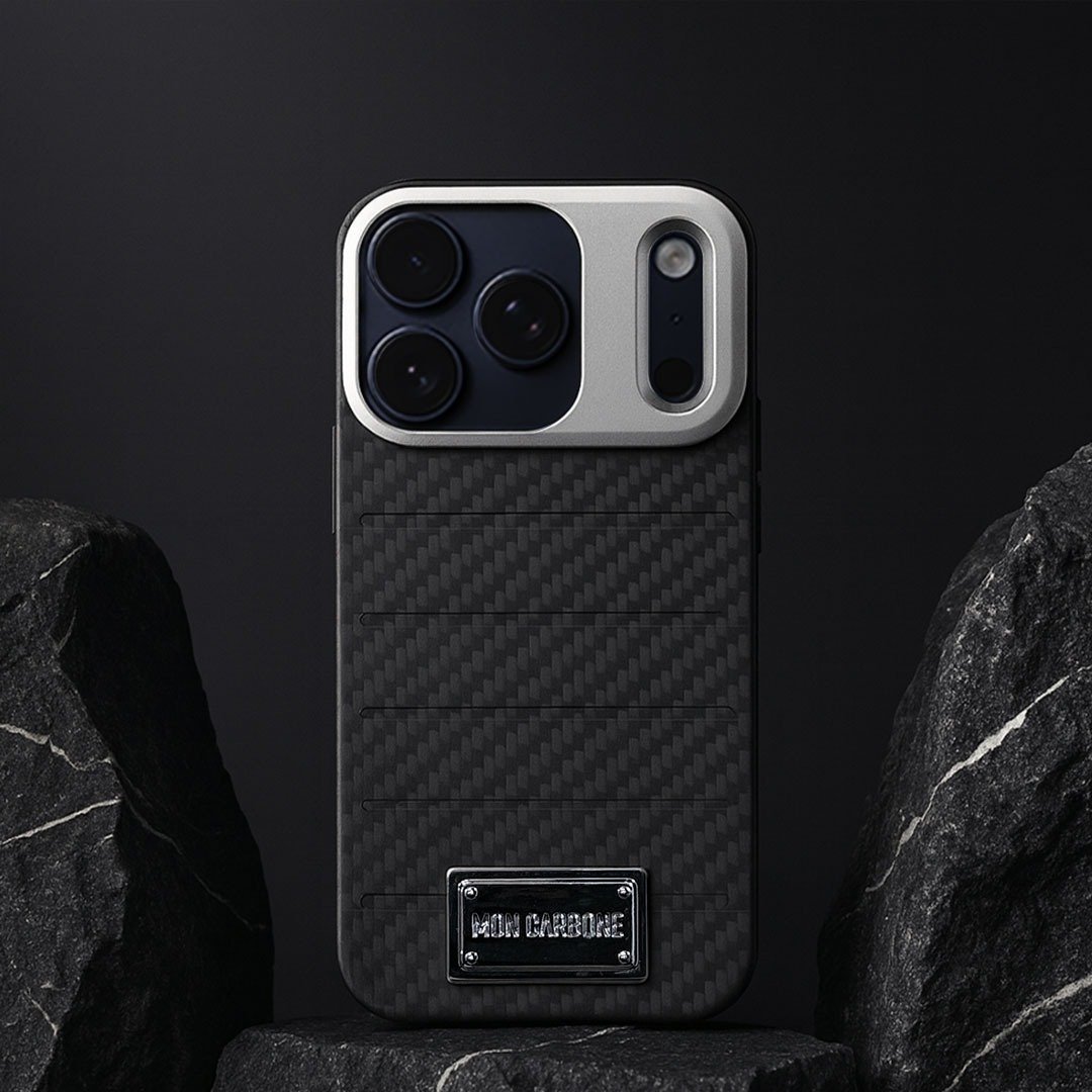 【iPhone 17 系列】Black Diamond 磁吸支架式防弹纤维 - 手机壳/手机套 - 碳纤维 
