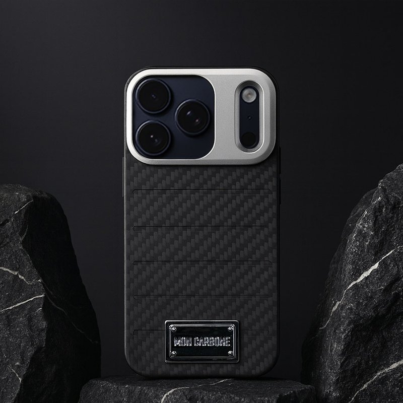 【iPhone 17 系列】Black Diamond 磁吸支架式防弹纤维 - 手机壳/手机套 - 碳纤维 