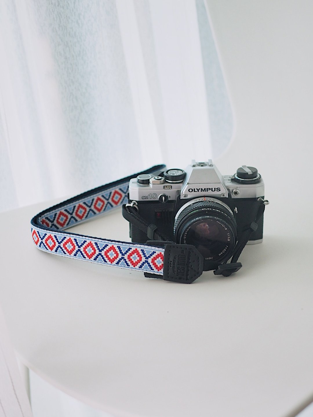 Blue diamond-Shape Lego / SMALL SIZE / CAMERA STRAP by YESIDID - 相机背带/脚架 - 人造皮革 蓝色