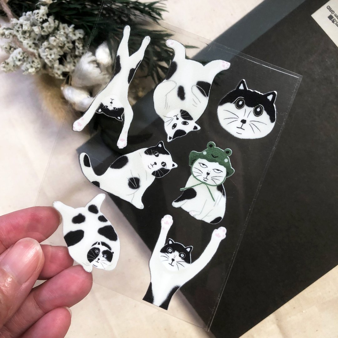 你今天有猫病-彩色水晶贴纸 水壶  笔电 行李箱 - 贴纸 - 防水材质 