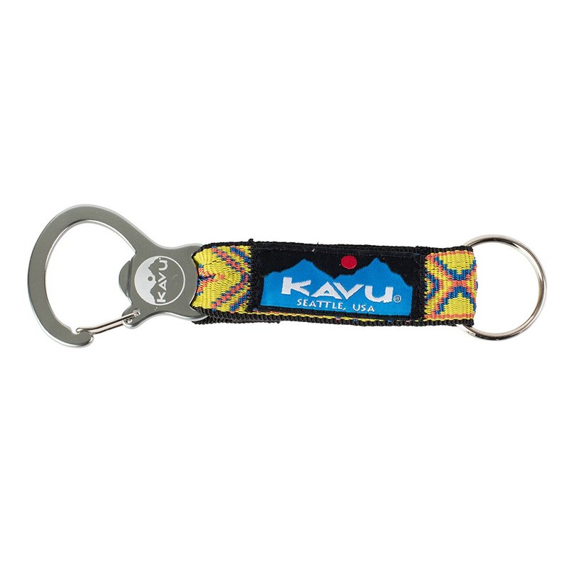 【西雅图 KAVU】Crackitopen 开瓶扣环钥匙圈 黄色几何 #9379 - 钥匙链/钥匙包 - 聚酯纤维 黄色