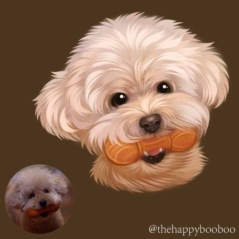 原创订制手绘宠物画像猫咪狗狗异宠卡通可爱头像电子 - 其他 - 其他材质 