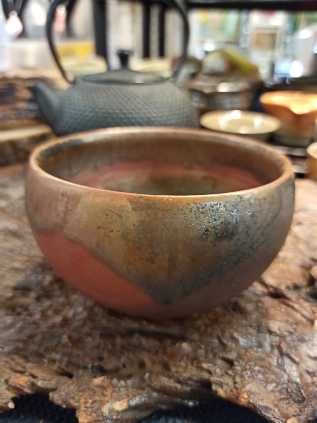 柴烧茶碗 - 茶具/茶杯 - 陶 金色