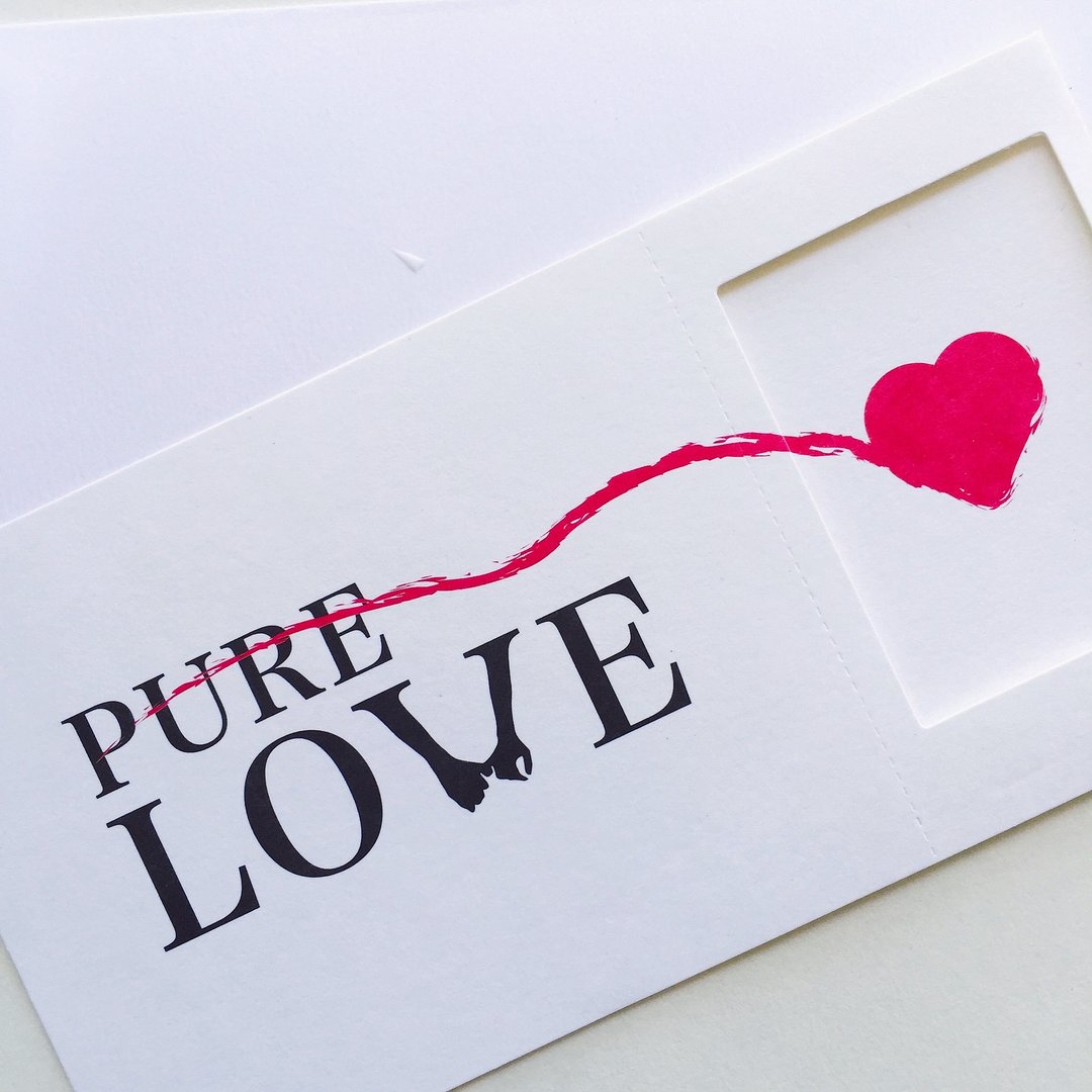 Pin cards - pure love 相框卡片‘ 2张以上包邮喔！（含）’ - 卡片/明信片 - 纸 白色