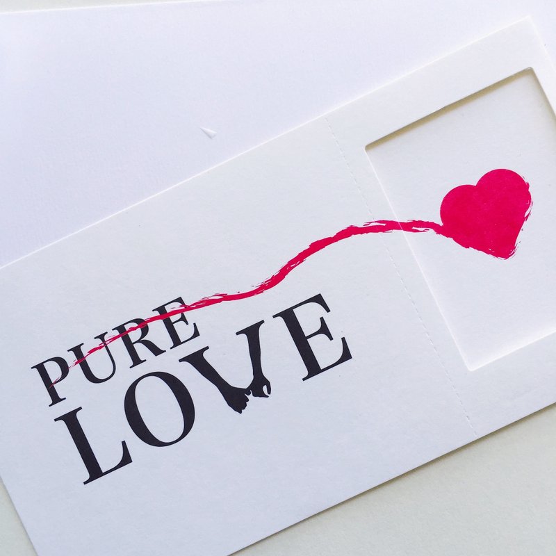 Pin cards - pure love 相框卡片‘ 2张以上包邮喔！（含）’ - 卡片/明信片 - 纸 白色